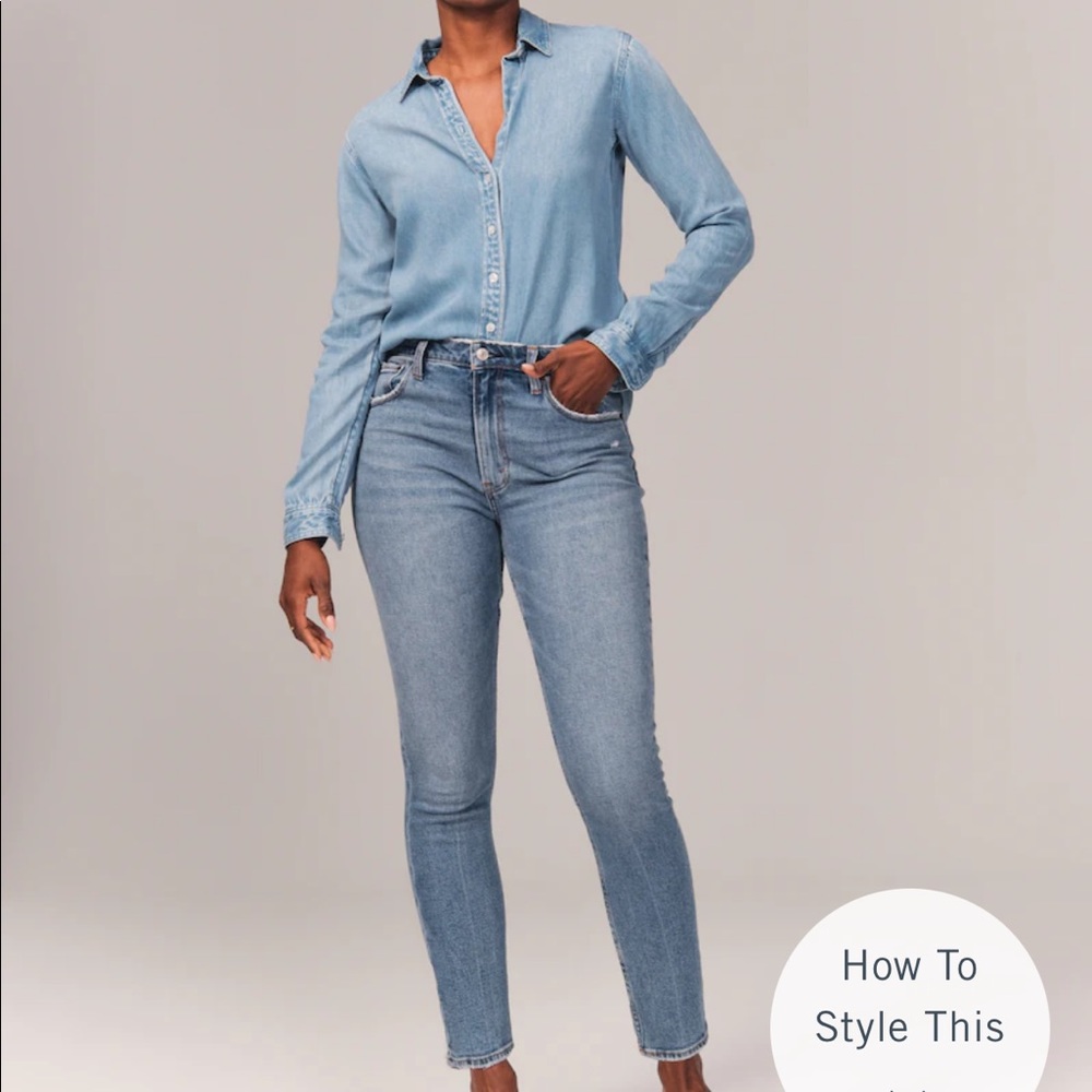 Abercombie and Fitch Curve Love High Rise Skinny Jeans